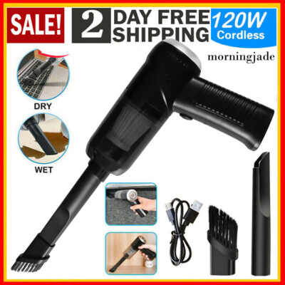 120W Portable Rechargeable Mini Car Vacuum Cleaner Air Wireless Handheld