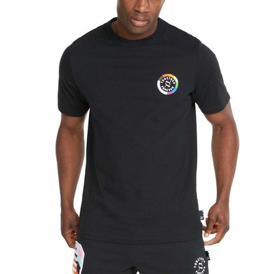 

Puma Pride Graphic Crew Neck Футболка с коротким рукавом Мужские черные повседневные топы 5369740, Черный, Puma Pride Graphic Crew Neck Short Sleeve T-Shirt