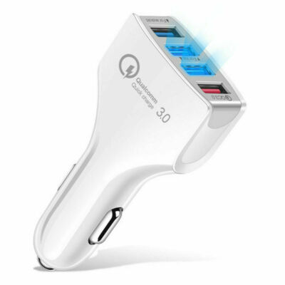 4 Port USB Super Fast Car Charger Adapter For iPhone Samsung Android Cell Phone