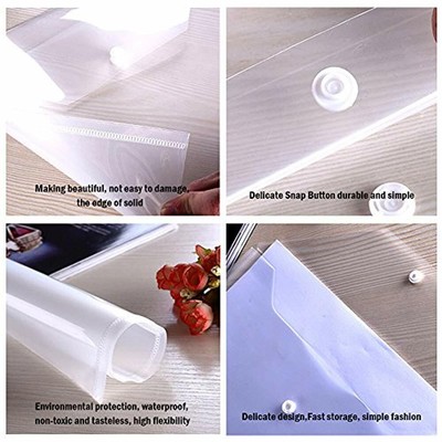 Conversion File Folders Plastic Envelopes Poly - 24 Pack With Snap Button A4 6