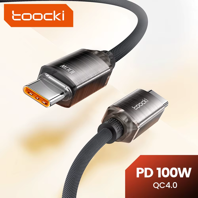 100W USB C to USB C Cable Fast Charging Type C Charger Cord for Macbook iPhone 1