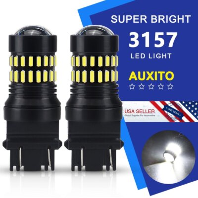 Super Bright DRL Day Time Running Lights Parking Bulbs 3157 3156 4157 3057 White