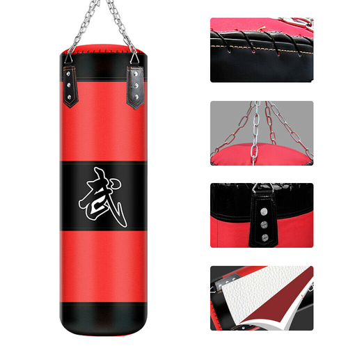 EMPTY Punching Bag with Training Gloves Kit Heavy Boxing MMA Kicking