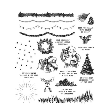 Tim Holtz Stampers Anonymous ''DARLING CHRISTMAS'' Rubber Cling Stamp Set 2022