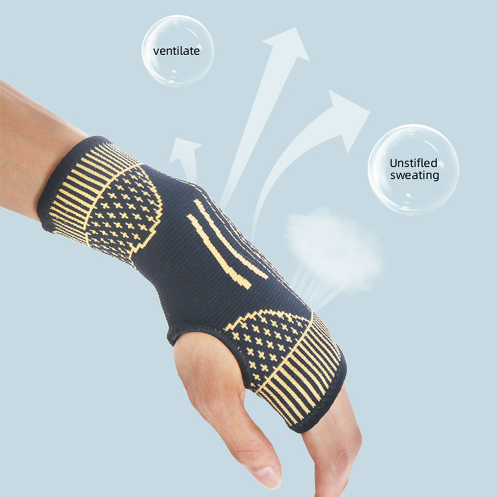 Copper Sports Wrist Hand Support Brace Splint Carpal Tunnel Sprain Arthritis US