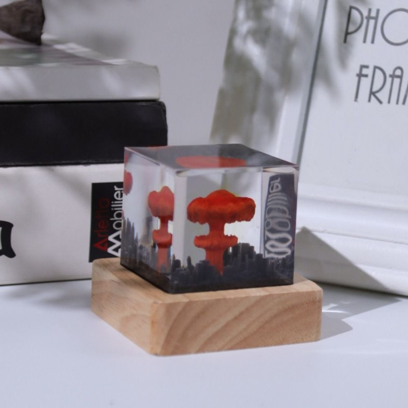 Nuclear Explosion Bomb Mushroom Cloud Lamp USB 3D Night Lights