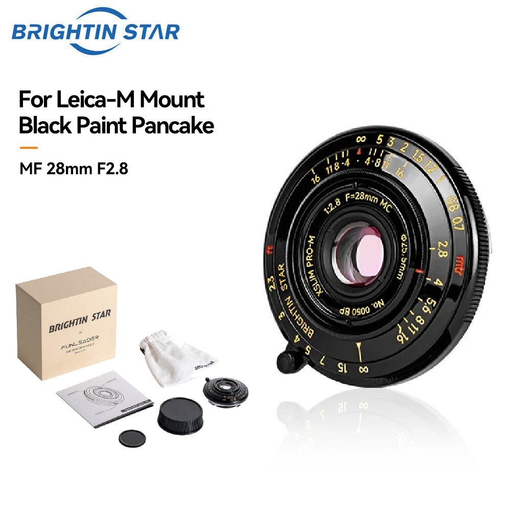 Brightin Star 28mm F2.8 Full Frame MF Lens for Leica M-Mount