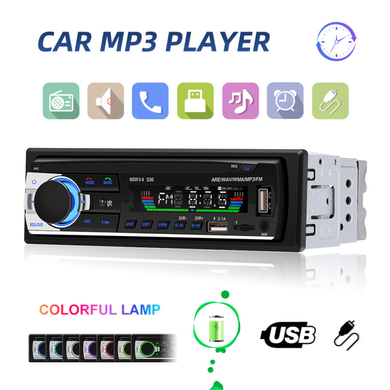 Cadorrw Single 1 Din Car Stereo Bluetooth Radio Mp3 Player In-Dash Fm Usb