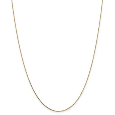 Pre-owned Superdealsforeverything Real 14kt Yellow Gold 18 Inch .7mm Box With Spring Ring Clasp Chain; 18 Inch