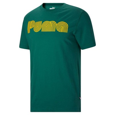 

Puma Maze Graphic Crew Neck Футболка с коротким рукавом Мужские зеленые повседневные топы 67878637, Зеленый, Puma Maze Graphic Crew Neck Short Sleeve T-Shirt