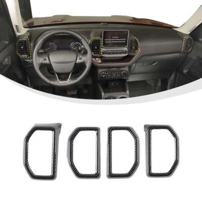 Carbon Fiber Air Conditioning Vent Outlet Cover Trim Decors for Bronco Sport 21+