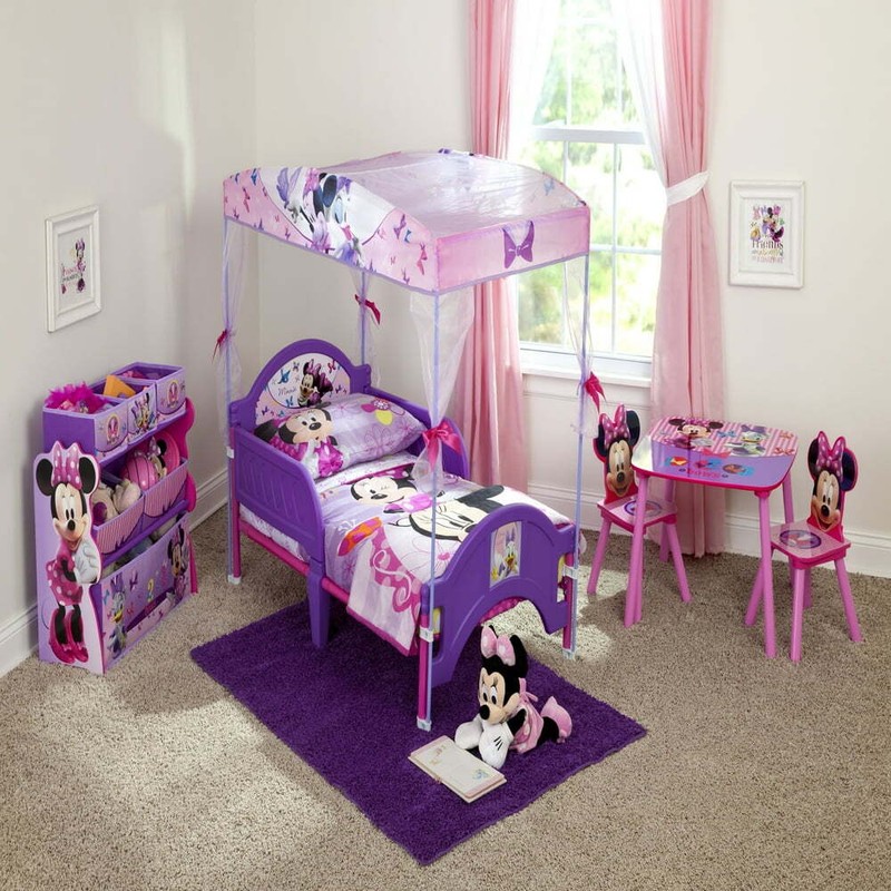 Bed Frame Minnie Mouse Purple Girls Bedroom Nursery Furniture
