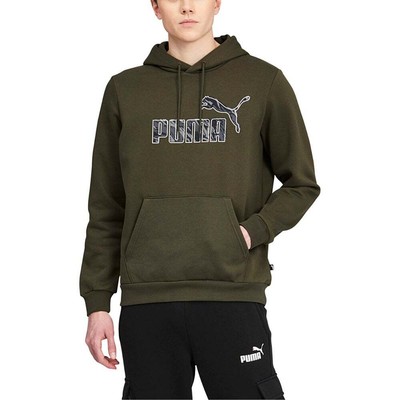 

Puma Graphic Pullover Hoodie Mens Green Повседневная спортивная верхняя одежда 846826-44, Зеленый, Puma Graphic Pullover Hoodie