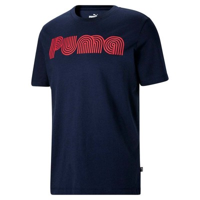 

Puma Maze Graphic Crew Neck Футболка с коротким рукавом Мужские синие повседневные топы 67878606, Синий, Puma Maze Graphic Crew Neck Short Sleeve T-Shirt