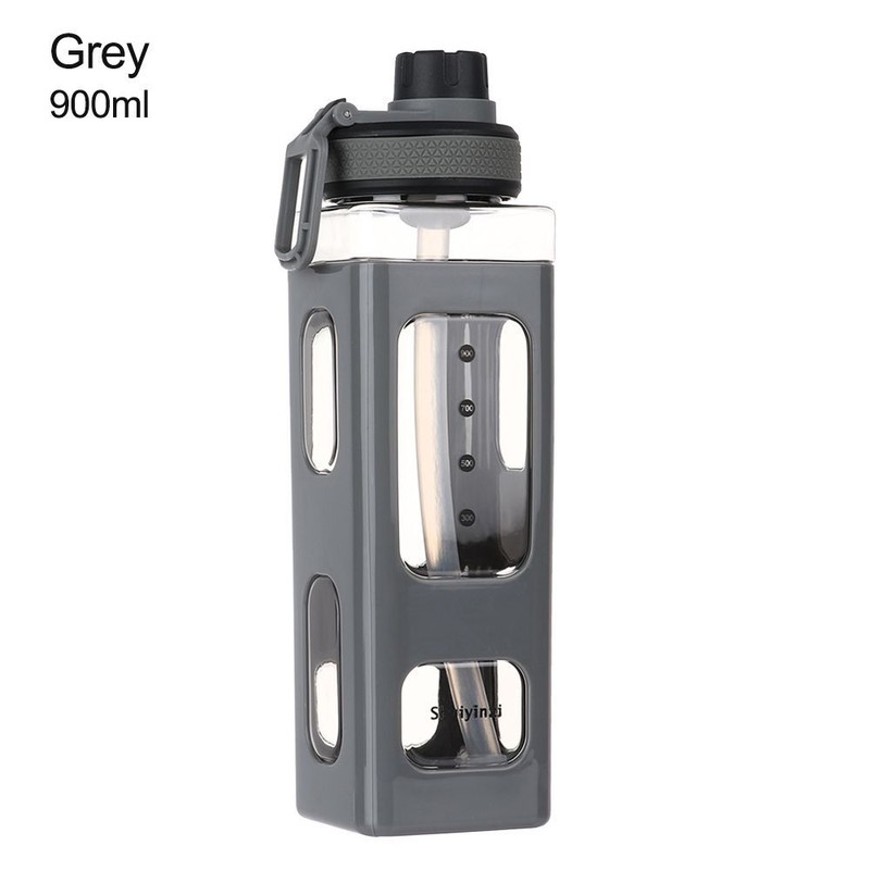 Capacity Concise Student Boy Girl Sports Water Bottle Cup Plastic Straw Cup
