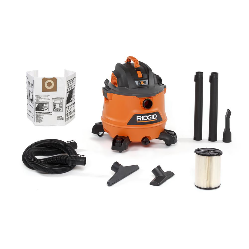 Ridgid Vac Wet Dry Vacuum 14 Gal. 6.0 Peak HP NXT Large Accessories Gallon Clean