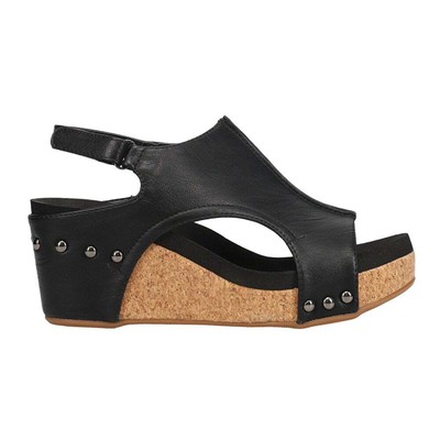 Женские повседневные сандалии Corkys Carley Wedge размера 9 M 30-5316-BKSM