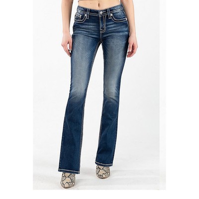 

Женские джинсы Bootcut с вышивкой в стиле вестерн Miss Me, Medium wash
