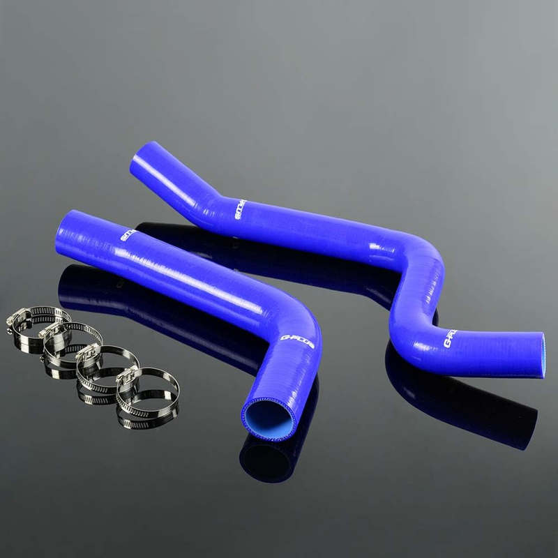 Silicone Radiator Hose Kit Blue with Clamps for Chevy Camaro Firebird 1967-1969