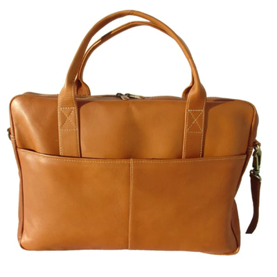 Piel Leather Top Zip Portfolio
