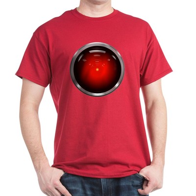 CafePress HAL 9000 Eye Dark T Shirt 100% Cotton T-Shirt (1023847458)