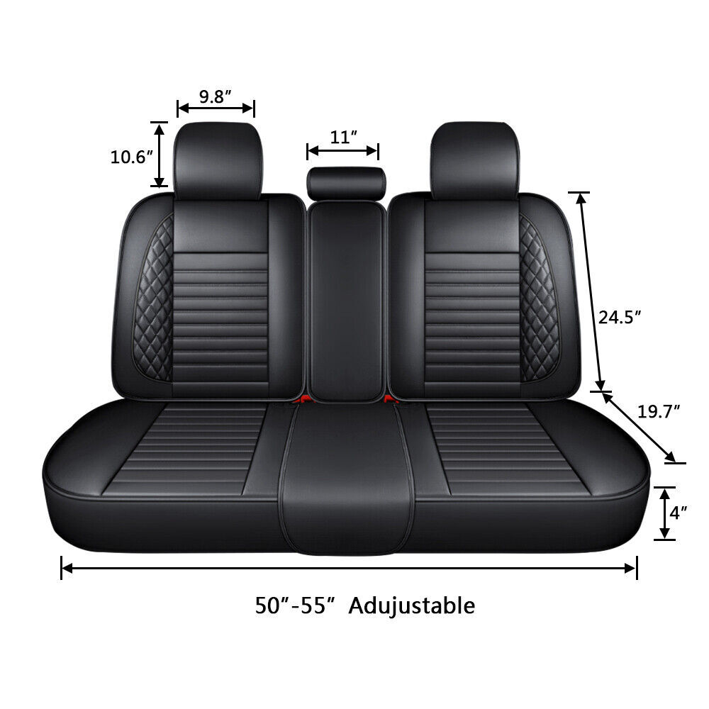 For Kia Full Set Car Seat Covers Leather 2/5 Seater Front Rear Cushion Protecter