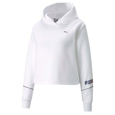 

Женская белая повседневная верхняя одежда Puma Cyber Cropped Hoodie 848180-02, Белый
