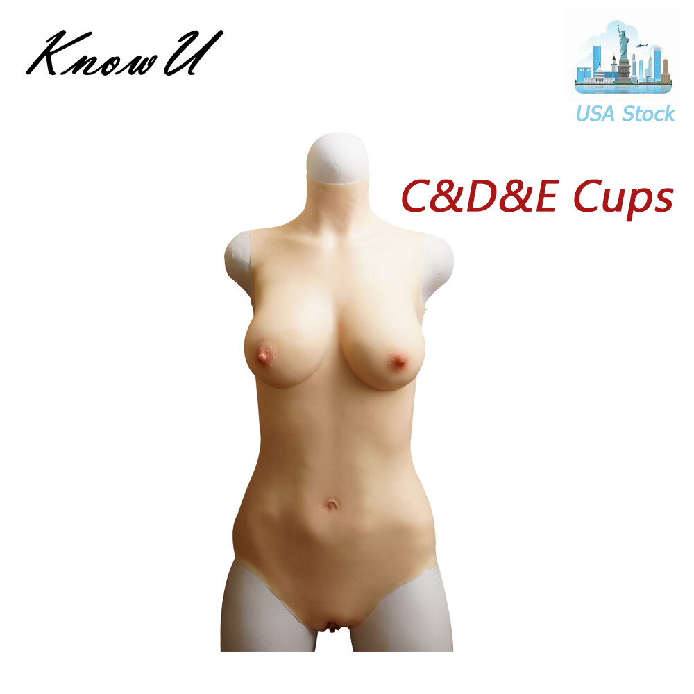 KnowU Full Body Silicone Suit Fake Boobs for Transgender Crossdresser Drag Queen