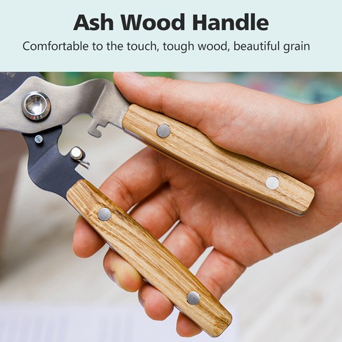 Berry&Bird Garden SK-5 Steel Pruning Shears Professional Wooden Handle Pruners