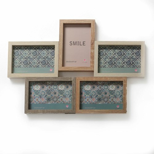 Fashion Craft 4 X 6 Inch Unique Rustic Multiple Wooden Collage Frame 5 Pc Ebay