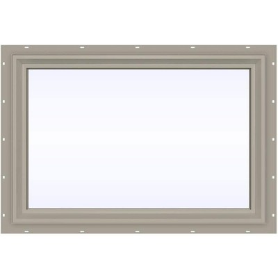 JELD-WEN Picture Windows 35.5''Wx23.5''L Double-Pane No Grid Vinyl Desert Sand