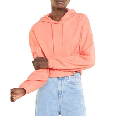 

Puma Classics Ribbed Pullover Hoodie Womens Size  Повседневная верхняя одежда 534357-28, Розовый