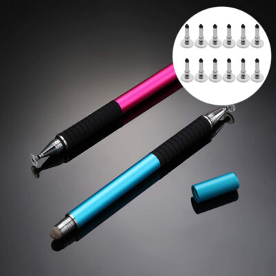 12pcs Stylus Pen Bundle - Replacement Disc Tips + Stylus Tip Included