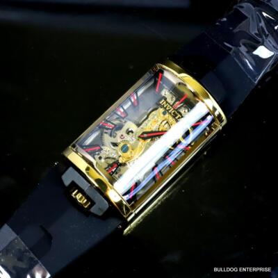 Pre-owned Invicta Vintage Mechanical Skeletonized Ghost Bridge Capsule 29mm Watch