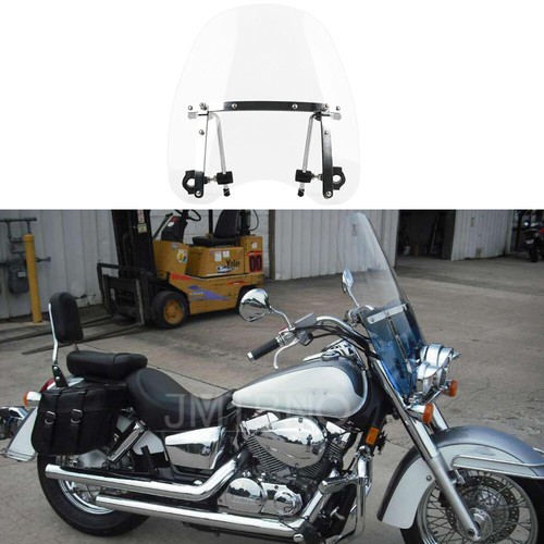 Xmt-moto ATV Windschutzscheibe – Transparent Mit Schwarzem Rand, 51 X 90 Cm, Für Harley & Mehr