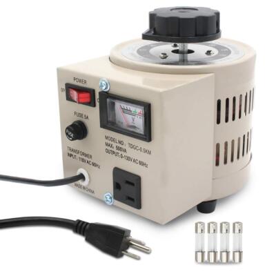 Variable Transformer Variable Voltage Regulator, 0-130V Output, 110V-120V Inp...