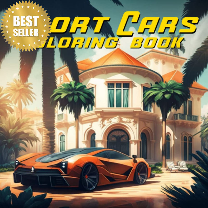 Sport Cars Coloring Book: Incredible Detailed Relaxation Coloring Pages with Lux