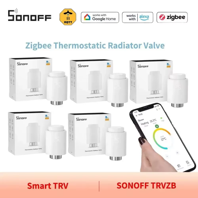 TRVZB Zigbee Thermostatic Radiator Valve Smart Home Temperature Controller Remot