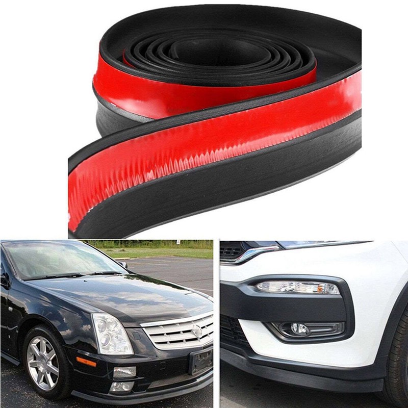 2.5M Car Front Bumper Lip Splitter Body Spoiler Chin Skirt Universal Black