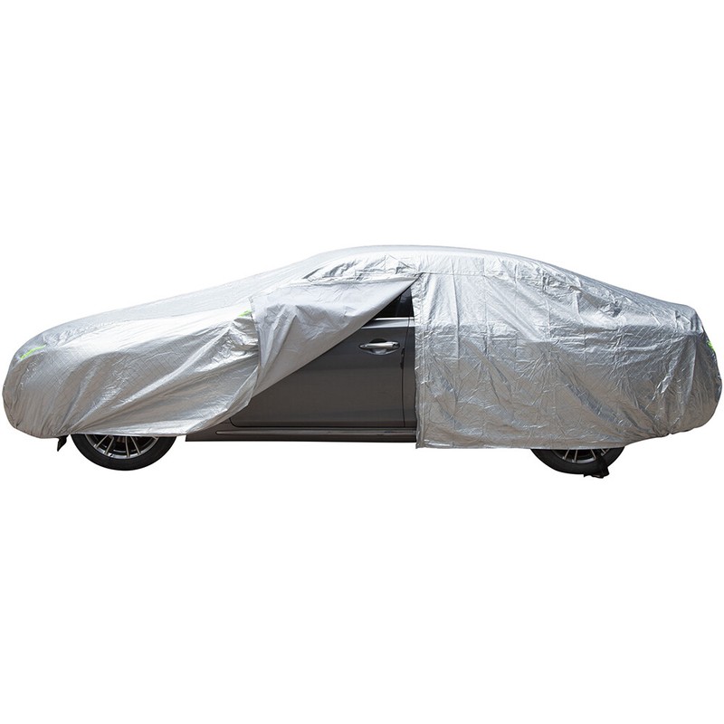 For Ford Mustang 6 Layers Outdoor Full Car Cover Waterproof With Zipper Cotton