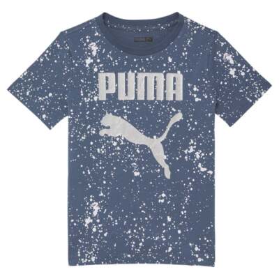 

Синие повседневные топы Puma Splatter Pack Aop с круглым вырезом и короткими рукавами для малышей для мальчиков 8590, Синий, Puma Splatter Pack Aop Crew Neck Short Sleeve Toddler