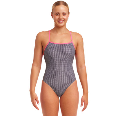 Funkita Dark Hound Tie Me Tight One Piece Women's Swimwear, Ladies Swimwear