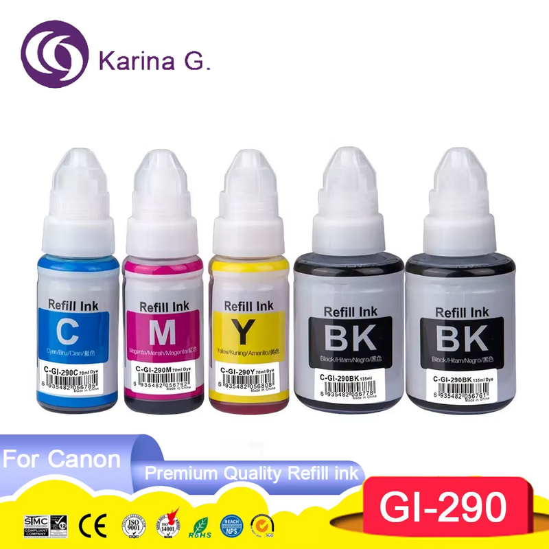 GI290 GI 290 GI-290 Compatible Bottle Water Based Refill Tintas Ink for PIXMA G