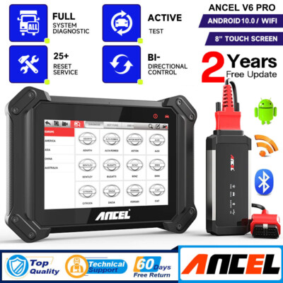 ANCEL V6PRO Bidirectional OBD2 Scanner All System Diagnostic Tool Key Programmer
