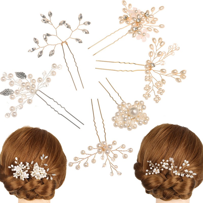 Accessories Wedding Pearl Hair Pin Bridal Clips Bridesmaid Tiara
