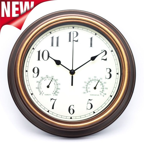 Luminous Wall Clock Silent Non-Ticking Night Light Temperature Humidity / Alarm