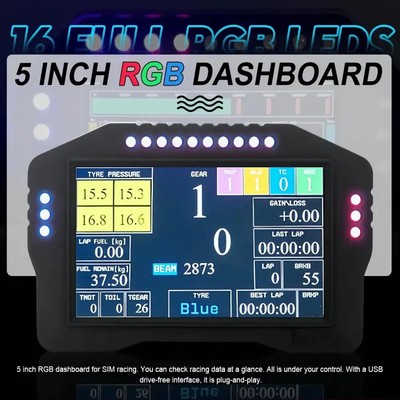 LCD screen FOR Racing Dashboard for Racing Simulators / Fanatec / simagic /MOZA