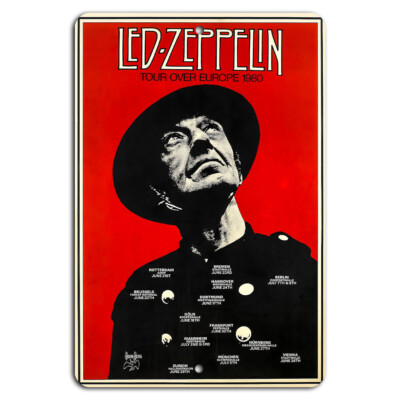 洋楽 LED ZEPPELIN BLITZKRIEG OVER EUROPE Led Zeppelin Tour Over Europe 1980 Concert Poster | eBay