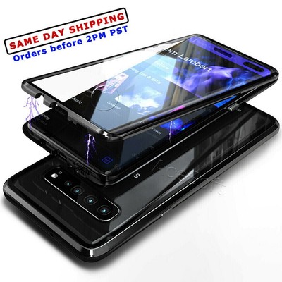Brand New Magnetic Adsorption Tempered Glass Cover f Samsung Galaxy S10 SM-G973U
