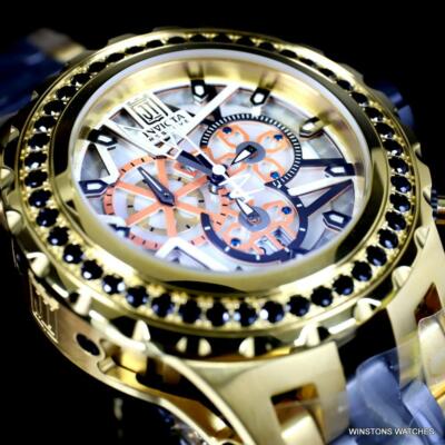 Pre-owned Invicta Reserve Jt Subaqua Specialty 5ctw Spinel Gold Plated 52mm Watch